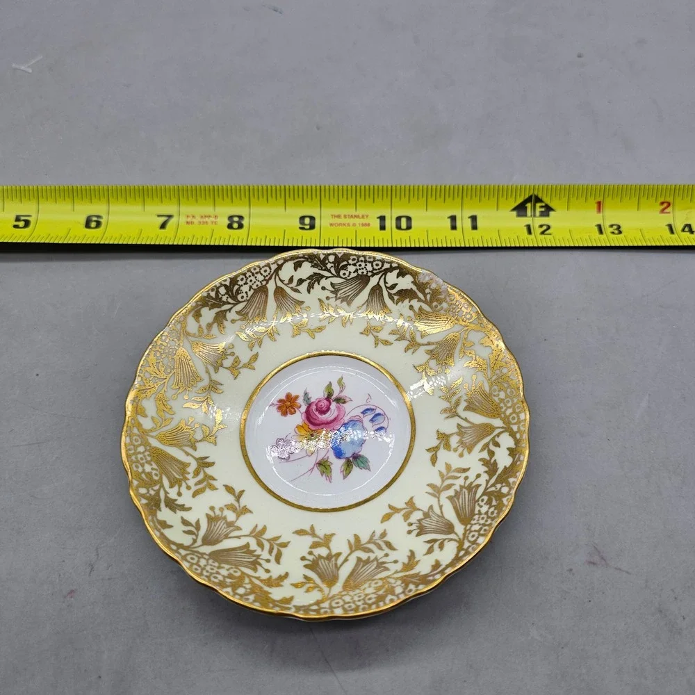 Paragon Fine Bone China Saucer Gold Filigree Floral A1230/2 England Vintage